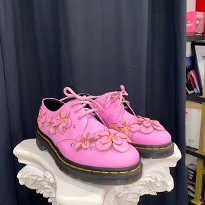 Rare Dr. Martens pink 1461 Flower Derby oxfords